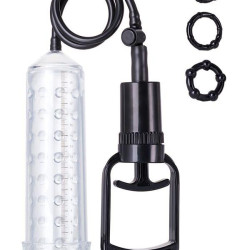 Censan 3 halkalı penis pompası TPE transparan 23,5 cm