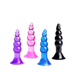 Censan Boğumlu Anal Plug Karışık Renklerde 11 cm