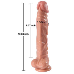 Jihad Knight  Uzaktan Kumandalı Şarjlı Realistik Penis Döner Başlı 25.5 cm